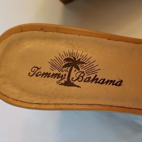 Tommy Bahama Mules All Leather Made in Spain 6M EUC Nude Natural Tan - Picture 3 of 10